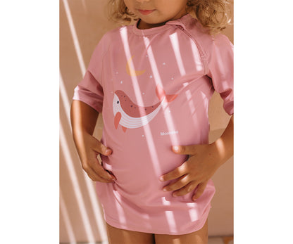 Camisola Proteção Whale Pink- Monneka
