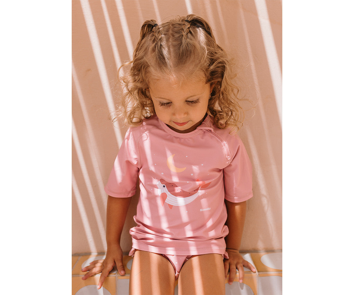 Camisola Proteção Whale Pink- Monneka