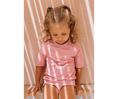 Camisola Proteção Whale Pink- Monneka