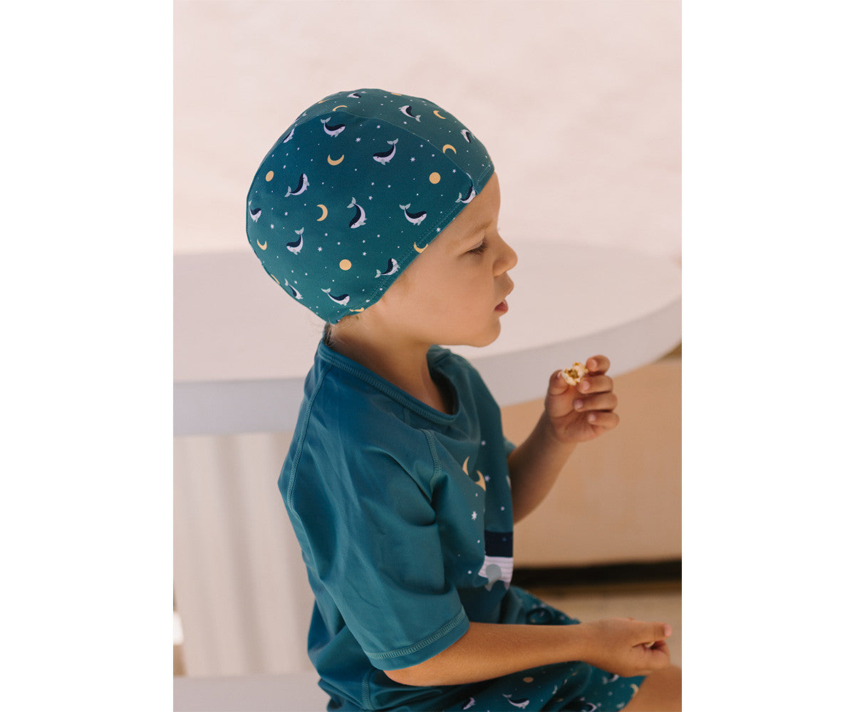 Camisola Proteção UV Whale Teal- Monneka