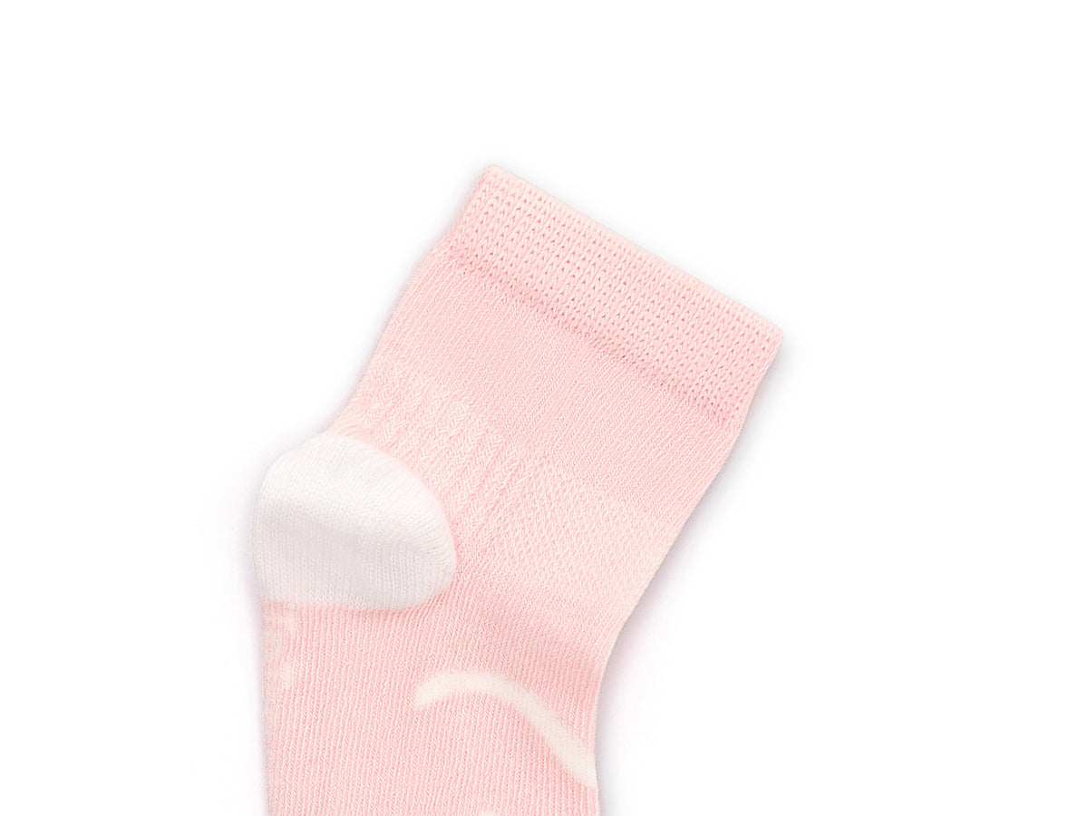 Meias Respeitadoras Sorriso Rosa e Branco- Tip Toey Joey