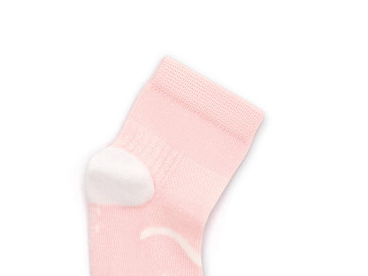 Meias Respeitadoras Sorriso Rosa e Branco- Tip Toey Joey