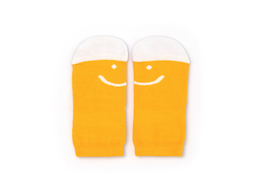 Meias Respeitadoras Sorriso Amarelo e Branco -Tip Toey Joey