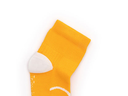 Meias Respeitadoras Sorriso Amarelo e Branco -Tip Toey Joey