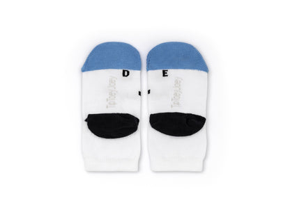 Meias Respeitadoras Sorriso Branco e Azul Marinho -Tip Toey Joey