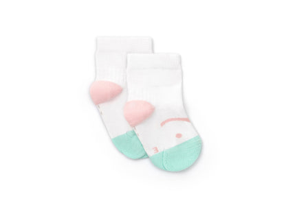Meias Respeitadoras Sorriso Rosa e verde claro- Tip Toey Joey