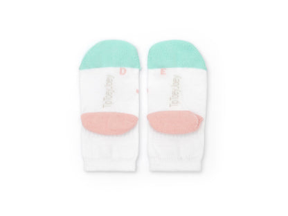 Meias Respeitadoras Sorriso Rosa e verde claro- Tip Toey Joey