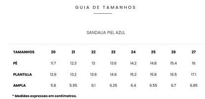 Sandália de pele Azul-Igor