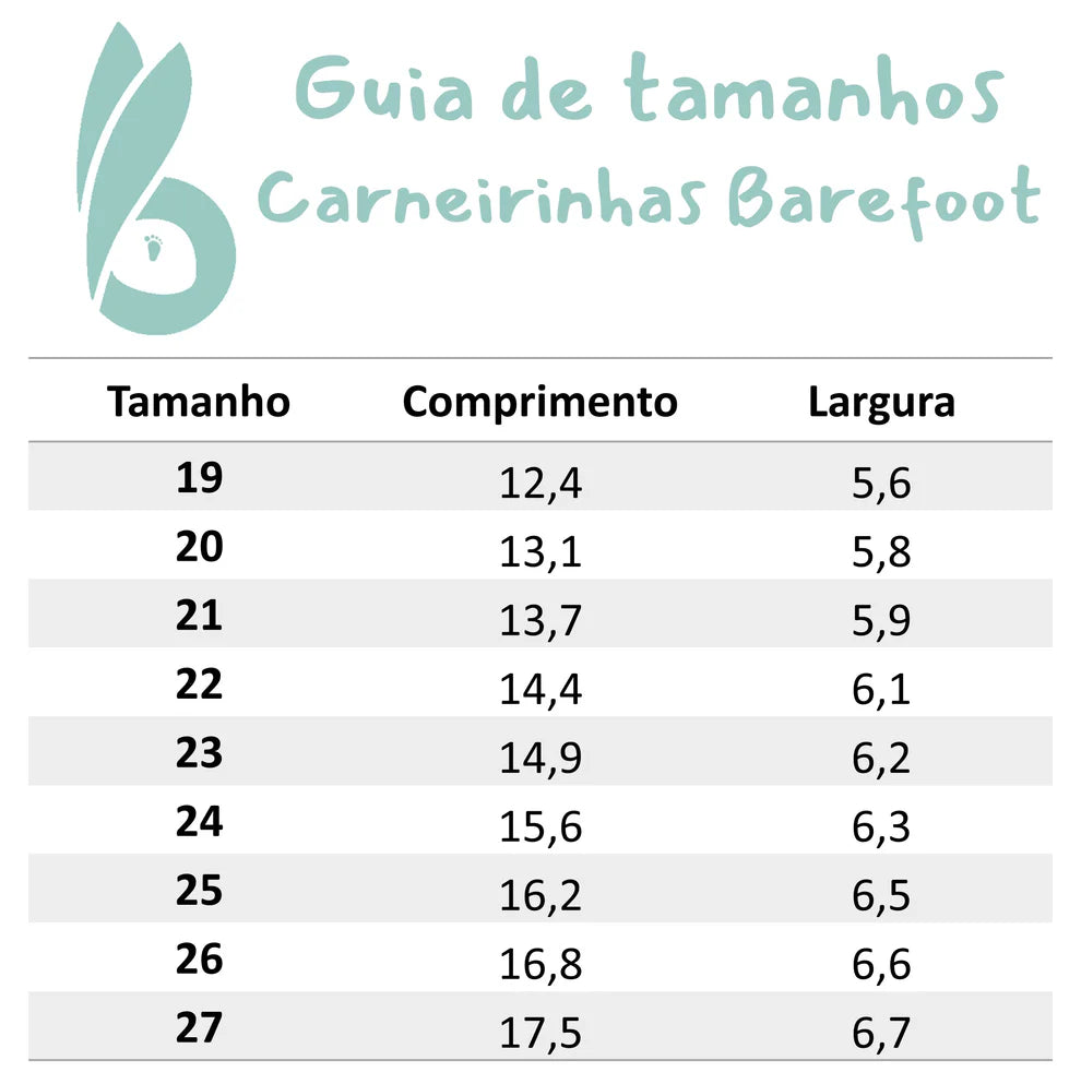 Carneirinhas Barefoot Areia-Bunny Barefoot