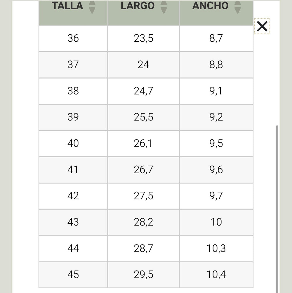 Guia de Tamanhos