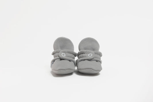 Baby Booties Grey Velvet - Zás Trás for Babies