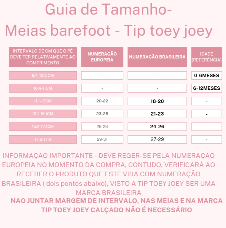 Guia de Tamanhos