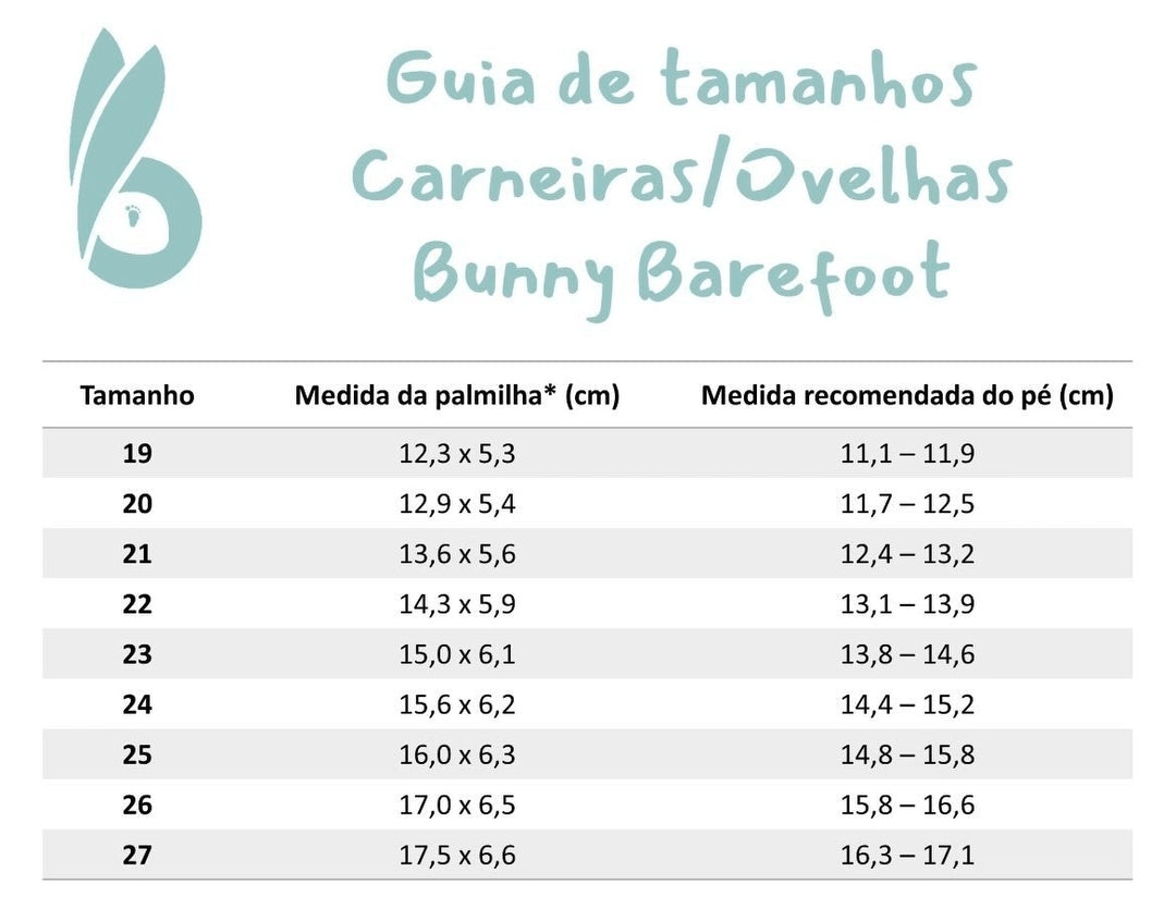 Carneiras Bunny barefoot Azul