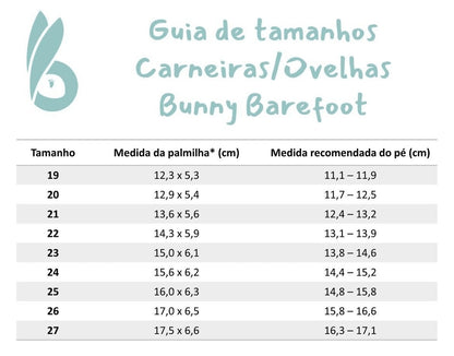 Carneiras Bunny barefoot Azul