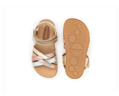 Sandálias Criss Cross Dourado  - Tip Toey Joey