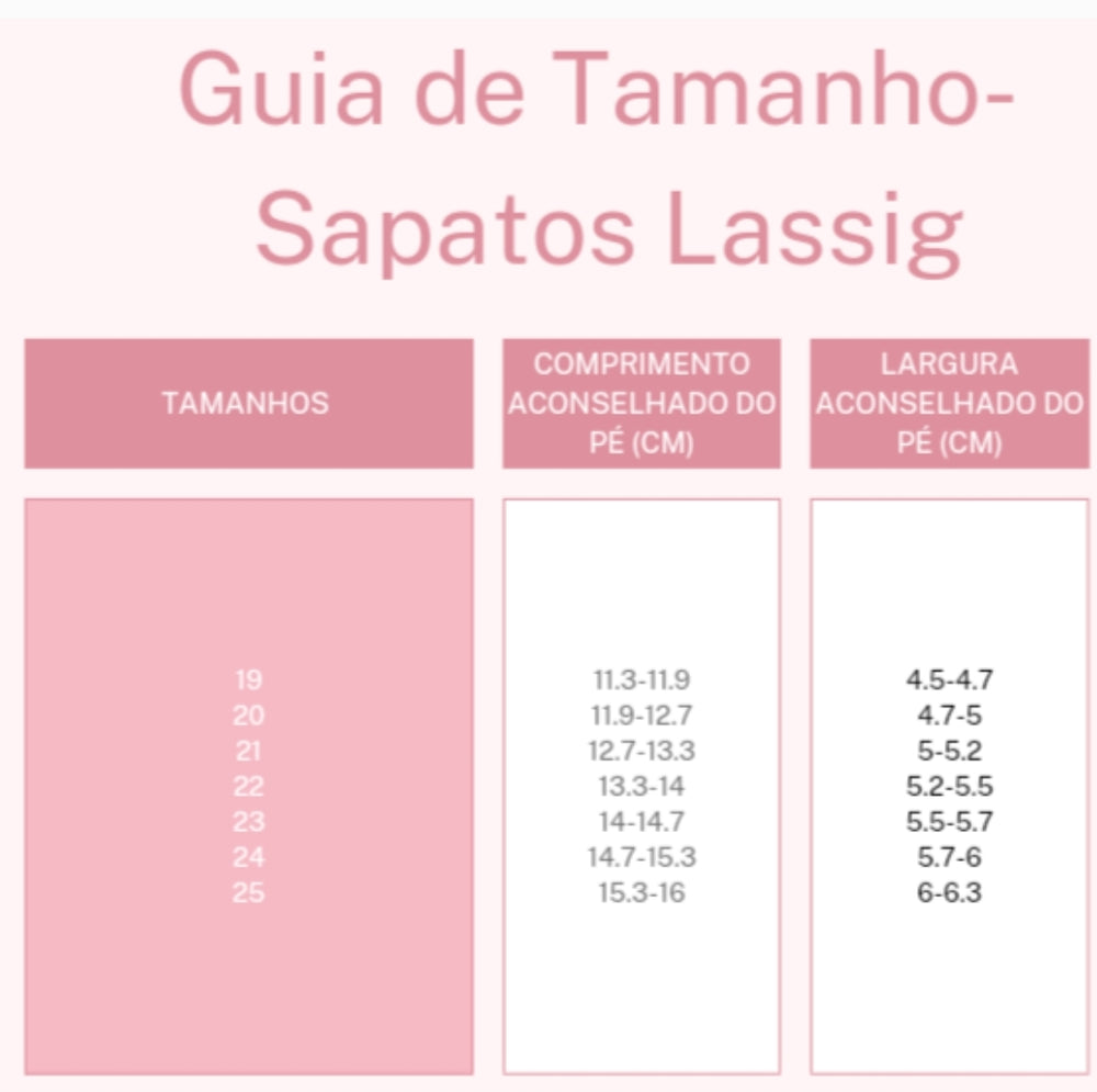 Guia de Tamanhos