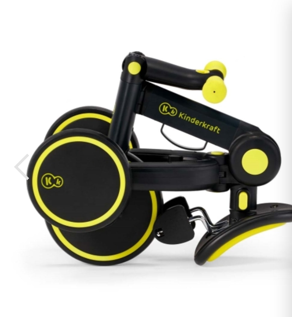 Triciclo 3 em 1 4trike kinderkraft - preto e amarelo