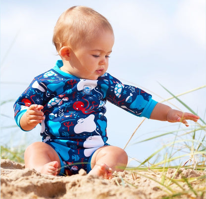 Splash About Happy Nappy Under The Sea - Fato Térmico com mangas