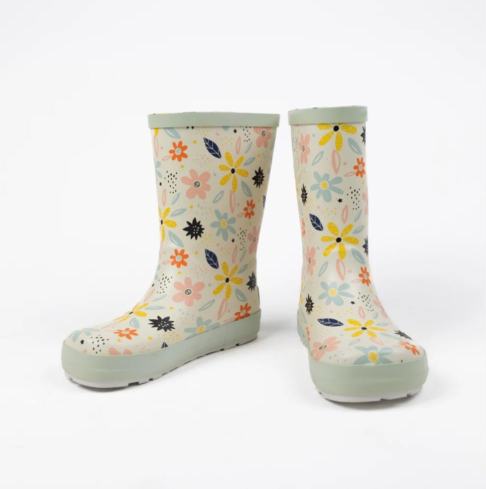 Galochas Wellie white Flowers- Koel