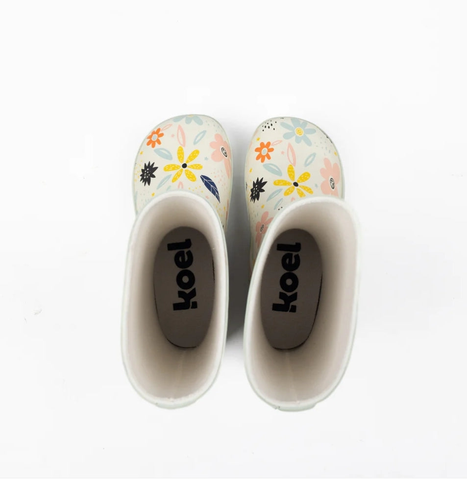 Galochas Wellie white Flowers- Koel