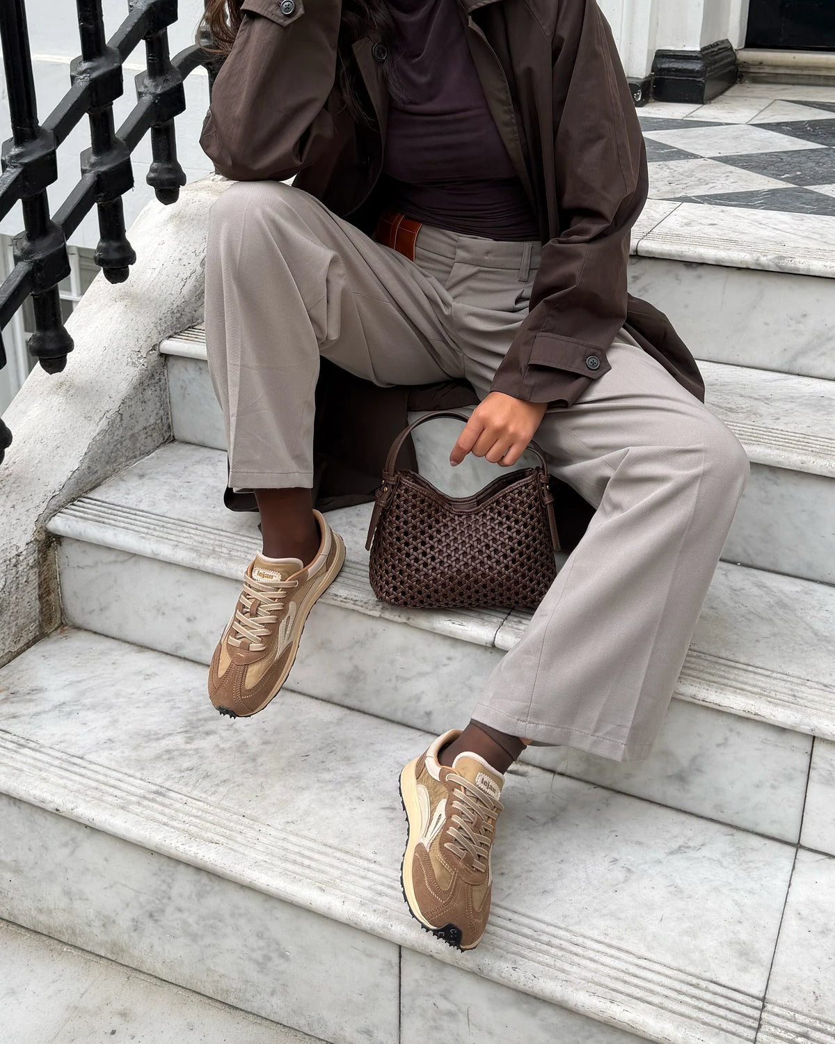 Sapatilhas Lejan Melrose-Dark Beige