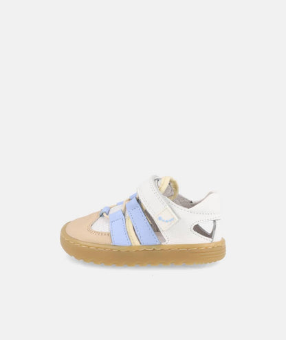Sandálias fechadas Tahiti Branco e Azul- Blanditos by crio's