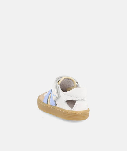 Sandálias fechadas Tahiti Branco e Azul- Blanditos by crio's