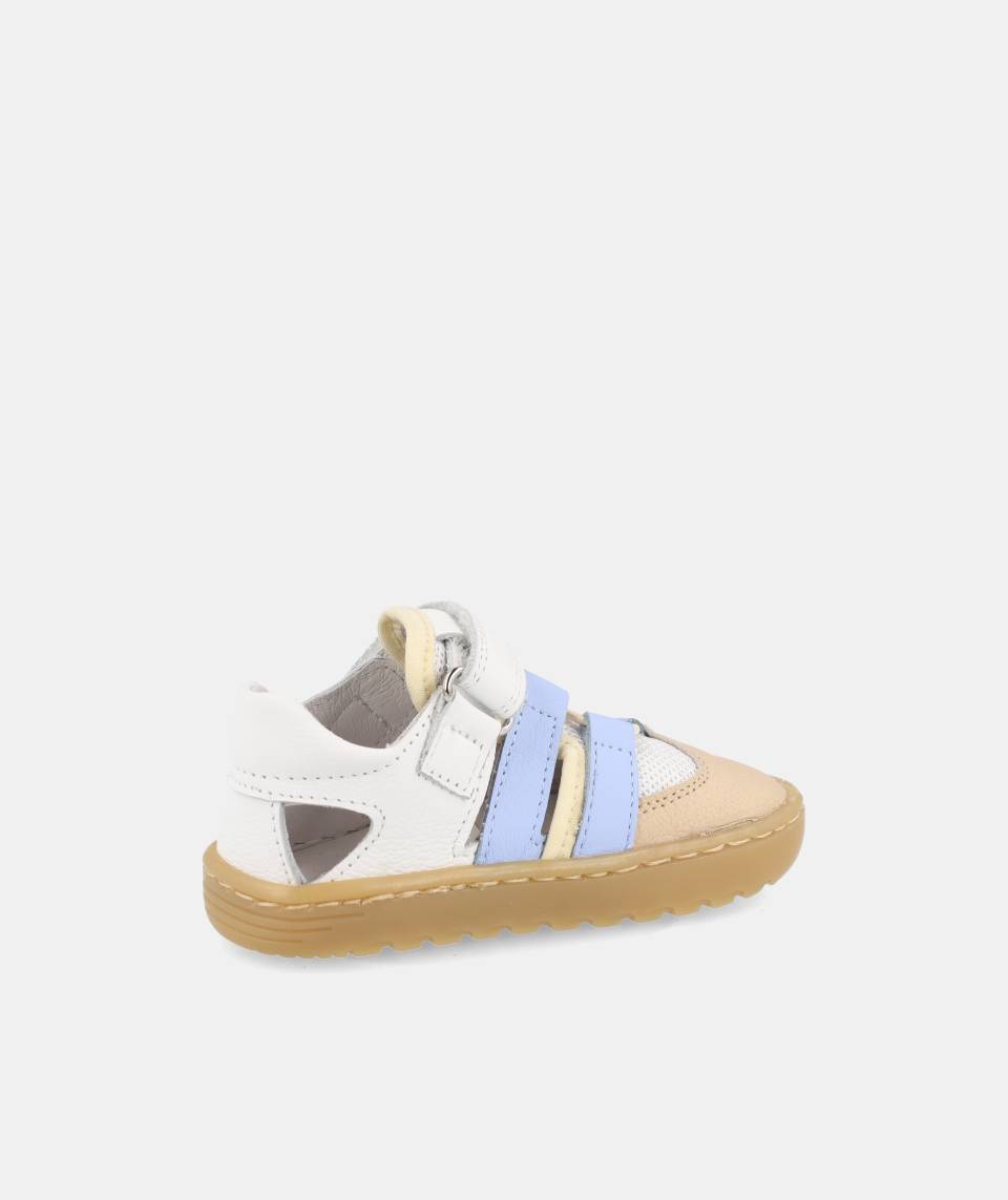 Sandálias fechadas Tahiti Branco e Azul- Blanditos by crio's