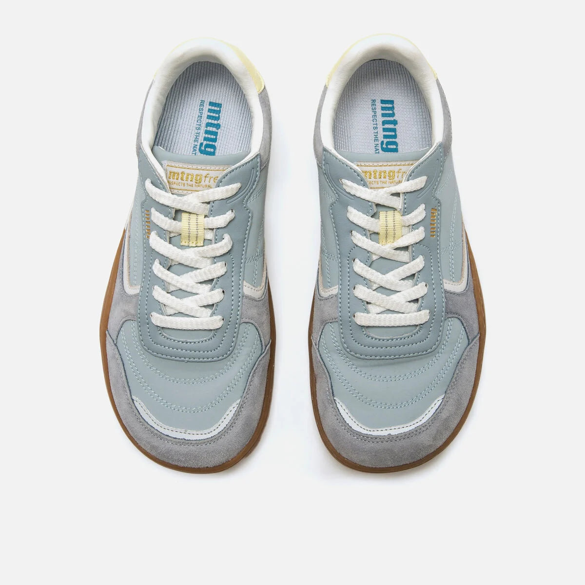 Sapatilhas Mustang free-Nylon azul claro/nappa leather amarelo