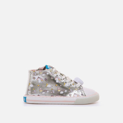 Sapatilhas Mustang Free Kids com Luzes -Unicornio Plata