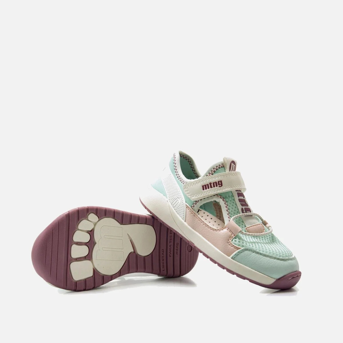 Sandálias Sneakers Free Kids-Mesh Aguamarina