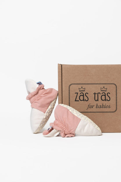Baby Booties Pink PopCorn- Zás Trás for Babies
