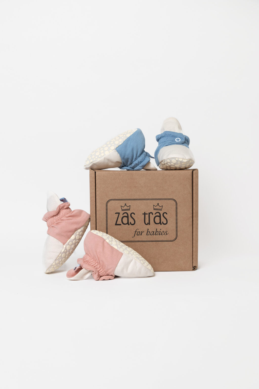 Baby Booties Pink PopCorn- Zás Trás for Babies