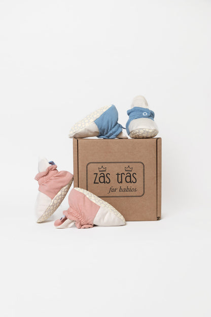 Baby Booties Pink PopCorn- Zás Trás for Babies