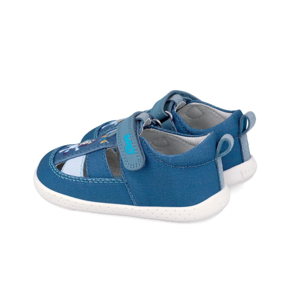 Sandálias Bluey Lona Azul- Garvalin