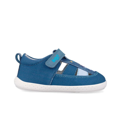 Sandálias Bluey Lona Azul- Garvalin