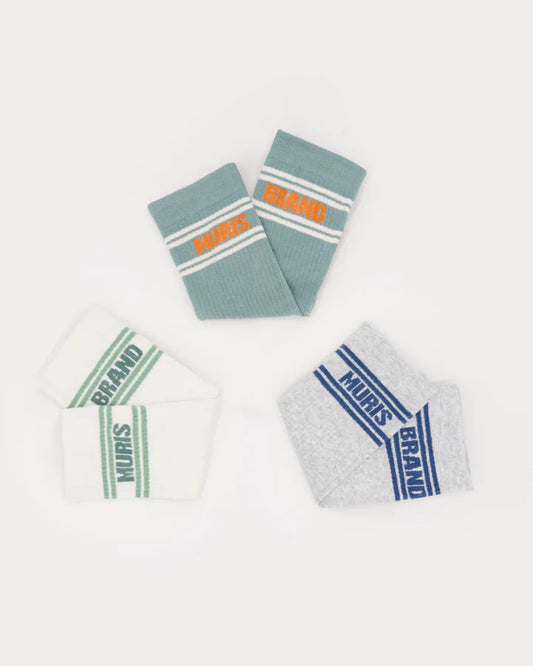 Set  Meias Barefoot Men- GREEN / WHITE / GRAY - Muris