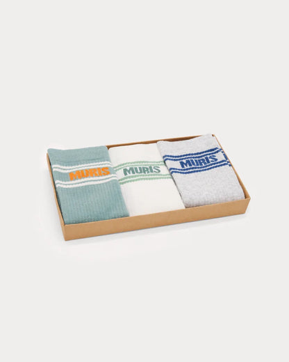 Set  Meias Barefoot Men- GREEN / WHITE / GRAY - Muris