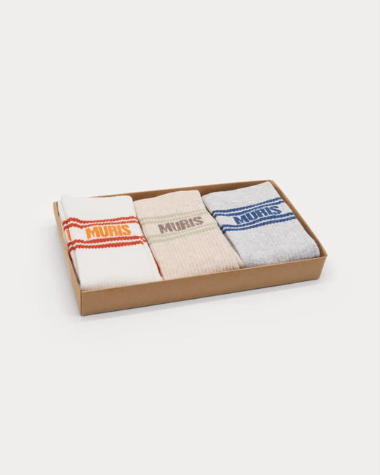 Set  Meias Barefoot Woman- BEIGE / WHITE / GRAY- Muris