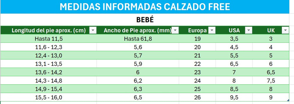 Guia de Tamanhos