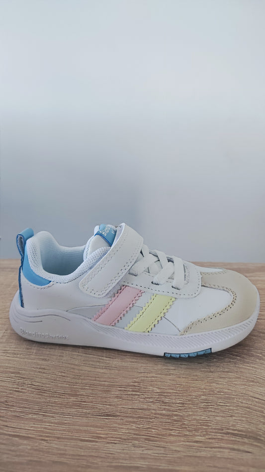 Sapatilhas Vegan Ares Rosa, azul e amarelo-  Blanditos By Crio´s