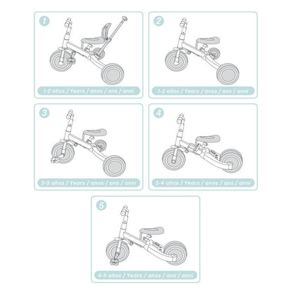 TRICICLO MULTIFUNCIONAL 5 em 1-  Gyro Gray